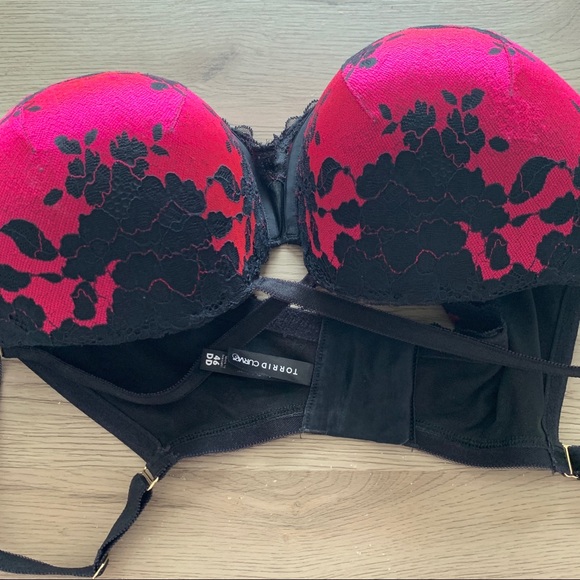 Torrid pink/black plus size push up bra 46DD - Picture 4 of 7